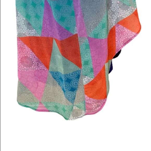 Desigual blue oton sleeveless geometric triangle dress size 40 medium - Picture 6 of 16